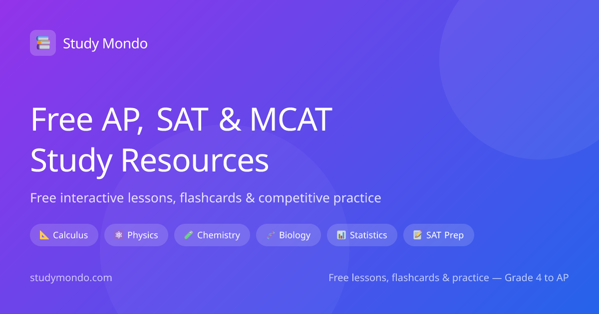 Study Mondo — Math & Science Study Platform