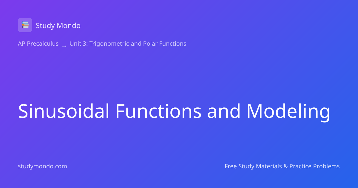 Graphing Trigonometric Functions | Study Mondo