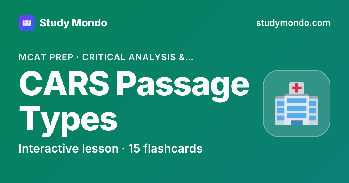 CARS Passage Types | Study Mondo