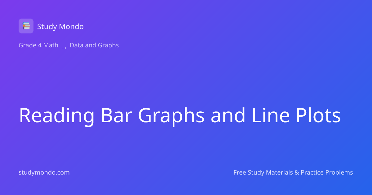 Reading Bar Graphs and Line Plots | Study Mondo